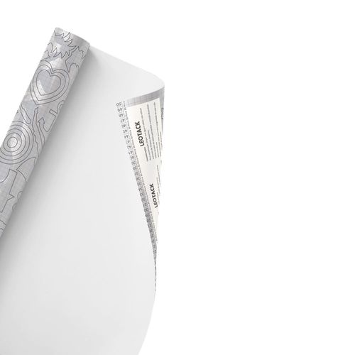 Plástico Adesivo Para Decoração Leotack Colors Branco 45Cmx1.5M 80Mic Cx/24 Rolos Leoarte