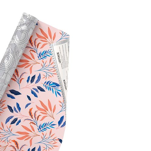 Plástico Adesivo Para Decoração Leotack Folhas De Outono 45Cmx10M 80Mic Rolo Leoarte