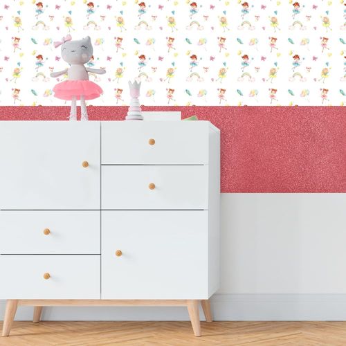 Plástico Adesivo Para Decoração Leotack  Brilho Rosa 45 Cmx10M 80 Mic Rolo Leoarte