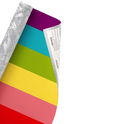 Plástico Adesivo Para Decoração Leotack Love Is Love Arco Iris 45Cmx10M 80 Mic Rolo Leoarte