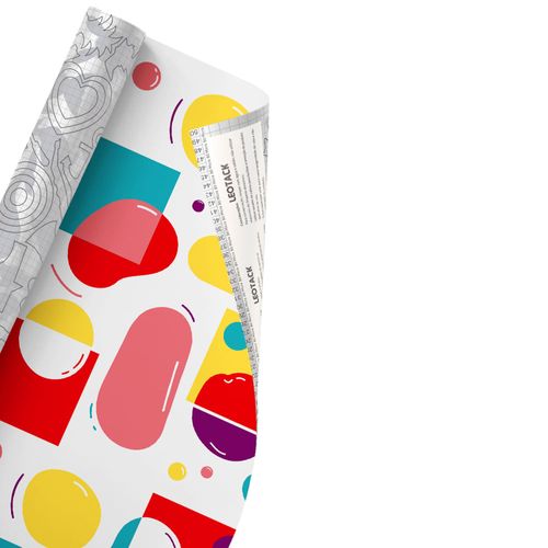 Plástico Adesivo Para Decoração Leotack Love Is Love Abstrato 45Cmx10M 80 Mic Rolo  Leoarte