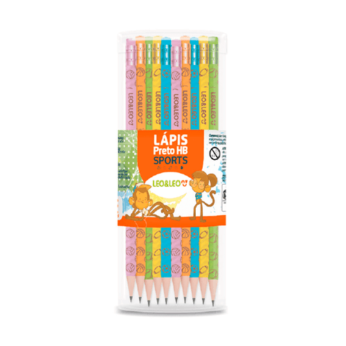 Lápis Grafite Hb Sports C/Borracha Pote/72 Und Leoeleo