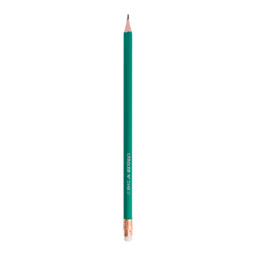 Lápis Grafite Hb Verde Sextavado/Borracha Pote/72 Und Leoeleo
