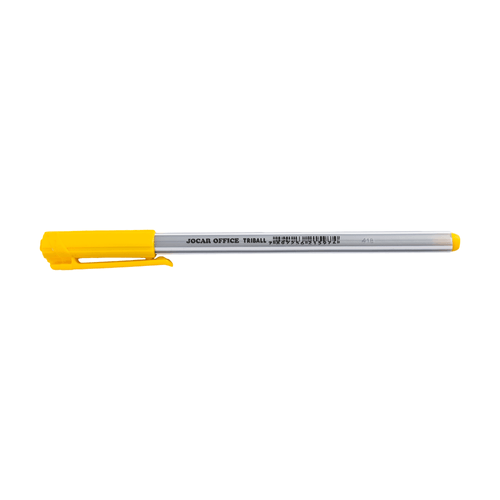Caneta Esf.Triball Ponta Media 1.0Mm Amarelo Cx/12Und Jocar Office