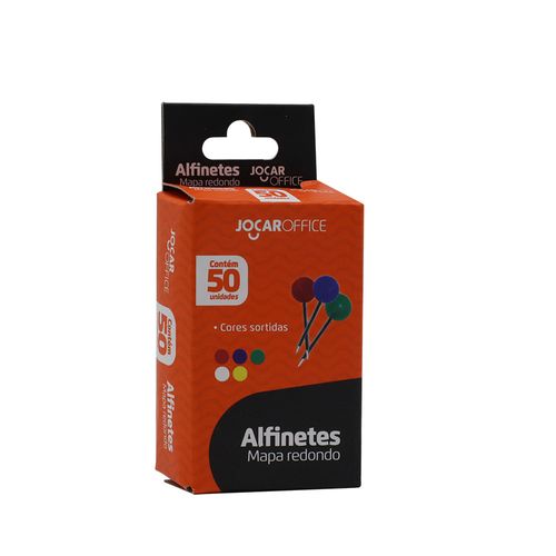 Alfinete Mapa Redondo Cx/50 Und Jocar Office
