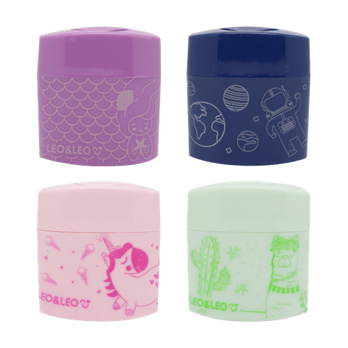 Apontador Duplo Stamp/Deposito Cx/12 Blister Leoeleo
