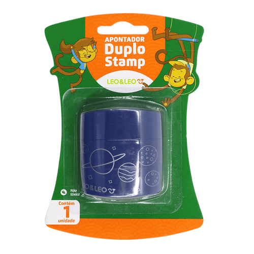 Apontador Duplo Stamp/Deposito Cx/12 Blister Leoeleo
