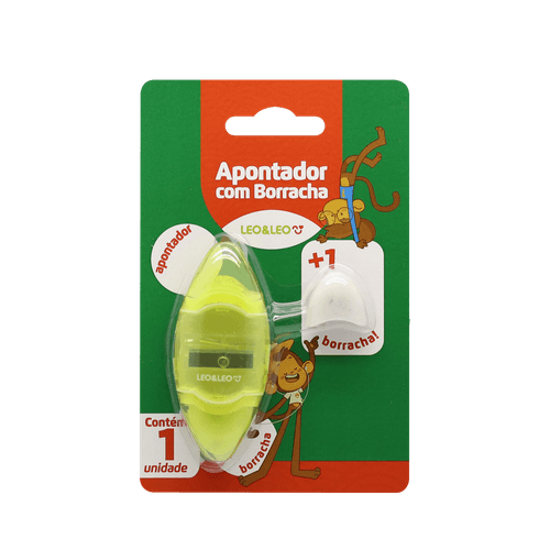 Apontador C/ Deposito E Borracha Caixa C/6 Blisters C/1 Und Leoeleo