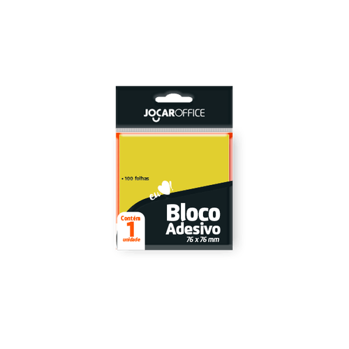 Bloco Adesivo Amarelo 76Mmx76Mm Cx/24Blocos Jocar Office