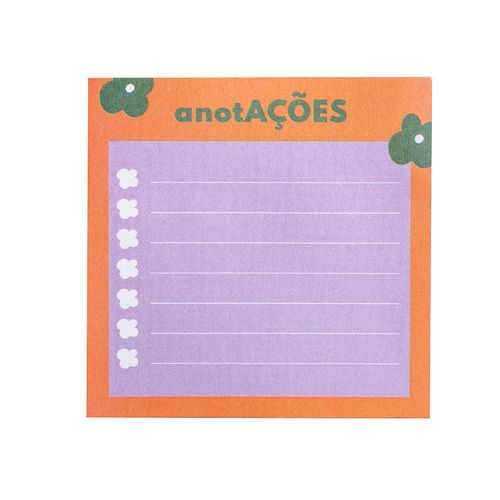 Bloco Adesivo Positive Vibes Flor 76Mmx76Mm 100F Cx/ 24 Blocos Leo Arte