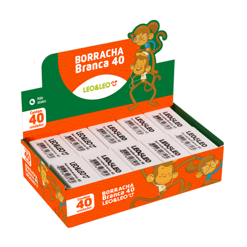 Borracha Branca Caixa C/40 Und Leo E Leo