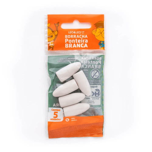 Borracha Ponteira Branca Caixa C/24 Blisters C/5 Und Leoeleo