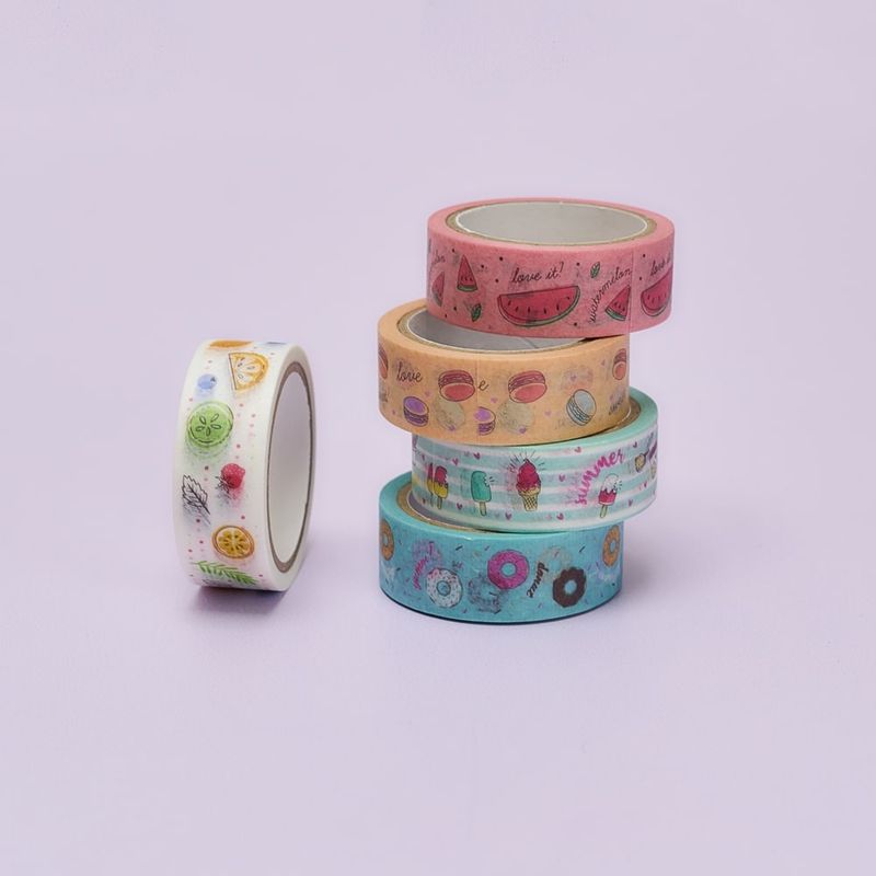 Lote 20 washi tapes decorativos variados