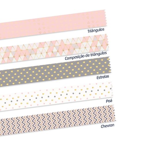 Washi Tape Geometric 15Mmx5M 5 Und Leoarte