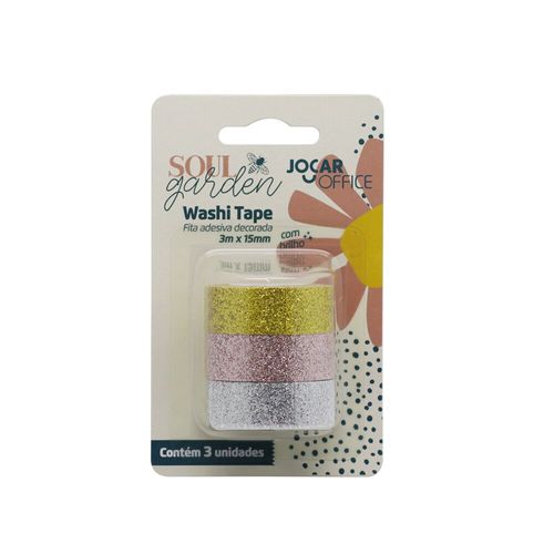 Washi Tape Soul Garden Brilho 15Mmx3M 3 Und Jocar Office