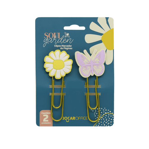 Clipes Soul Garden Margarida 7,5Cm Blister C/ 2 Und Jocar Office