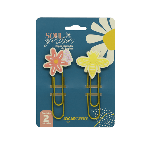 Clipes Soul Garden Abelha 7,5Cm Blister C/ 2 Und Jocar Office
