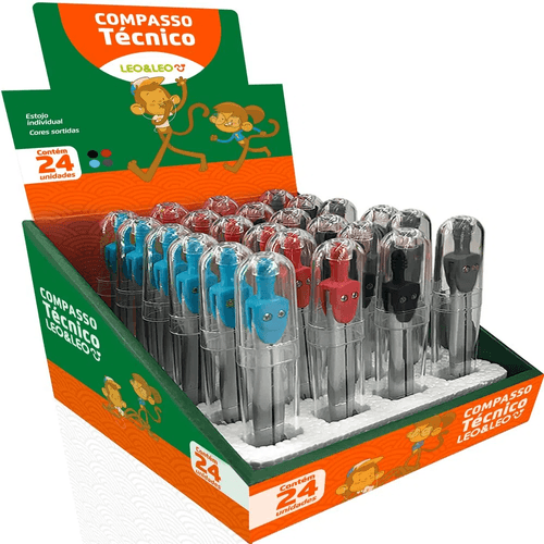Compasso Metal Tecnico Display/24 Unid Leoeleo