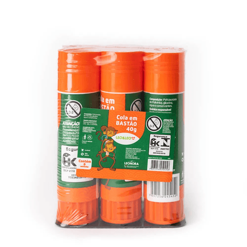 Cola Bastao 40Gramas Cx/6 Und Leoeleo