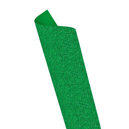 Placa Eva Com Brilho 40Cmx60Cm Verde Pct/5 Folhas Leoarte