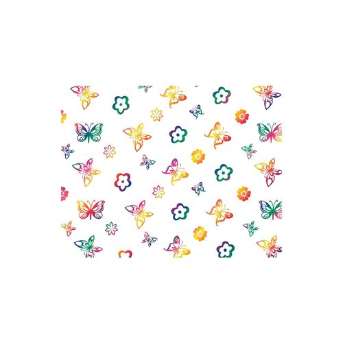 Placa Eva Estampa 40Cmx60Cm Furtacor Flor E Borboleta Pct/5 Folhas Leoarte
