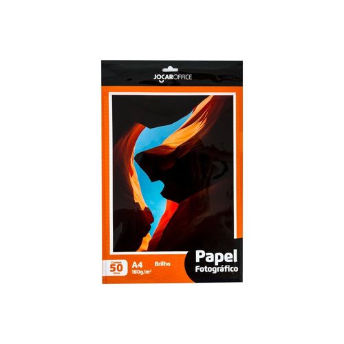 Papel Foto Brilho A4 180Gm2 Pct/50F Jocar Office