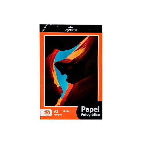 Papel Foto Brilho A3 180Gm2 Pct/20F Jocar Office