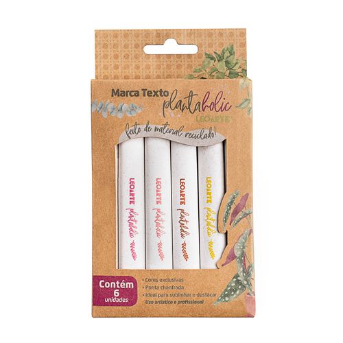 Marca Texto Plantaholic 6 Cores  Leo Arte