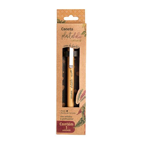 Caneta Premium De Bambu Plantaholic Caixa C/1 Und Leo Arte