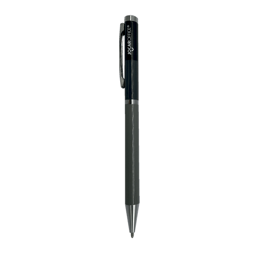 Caneta Esferográfica  Cinza C/ Preto Caixa C/1 Und Jocar Office