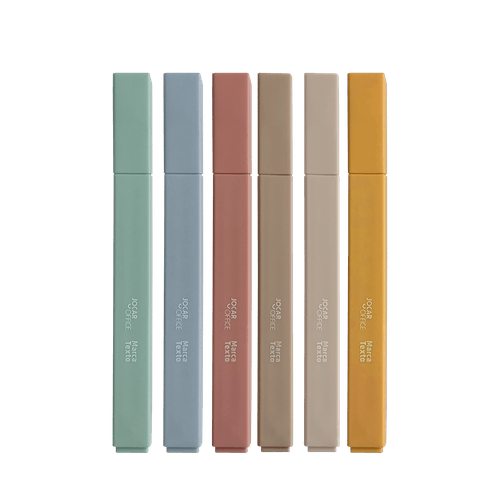 Marca Texto 6 Cores Cx C/ 6 Estojos Jocar Office
