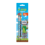 Kit-Lapis-HB-Player-2-Lapis-Apontador-Borracha-cx-c-24-Blisters-Leo-e-Leo