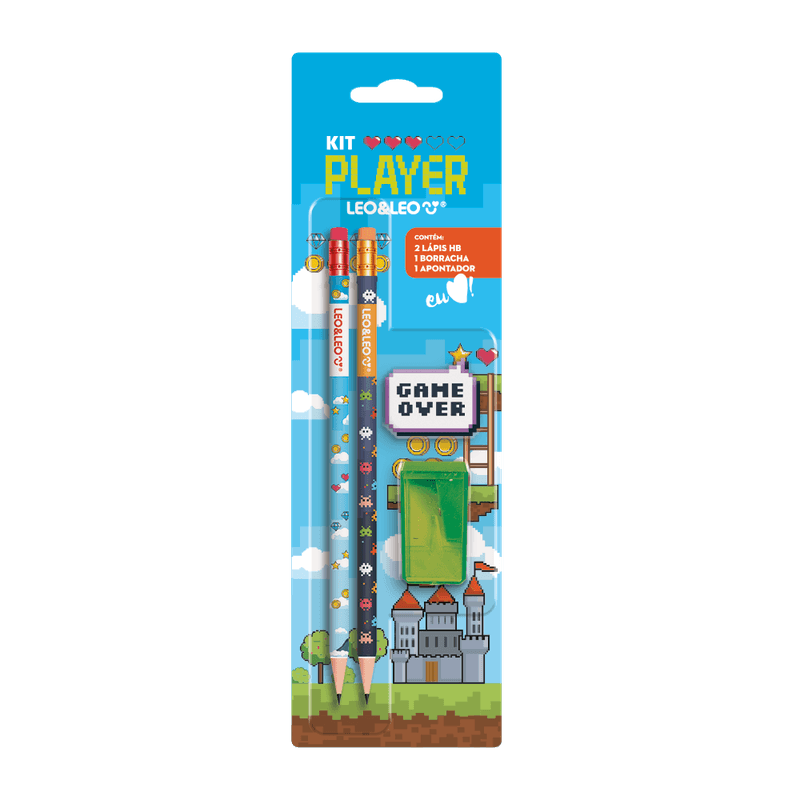 Kit-Lapis-HB-Player-2-Lapis-Apontador-Borracha-cx-c-24-Blisters-Leo-e-Leo