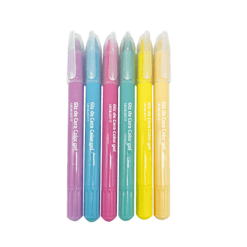 Giz De Cera Color Gel 6 Cores Und Leo E Leo