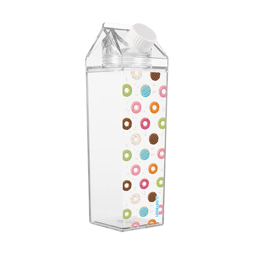 Garrafa Plastica Donuts 450Ml C/ Formato Caixa De Leite C/1Und Leo E Leo