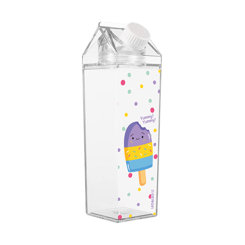 Garrafa Plástica Picolé 450 Ml C/ Formato Caixa De Leite C/1Und Leo E Leo