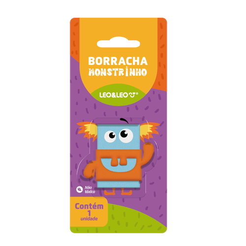 Borracha Monstrinho Caixa C/12 Blisters C/1 Und Leo E Leo