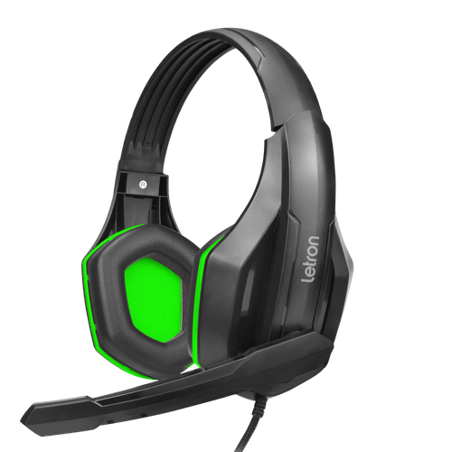 Headset Gamer Hive Estereo Driver 40 Mm Cabo 3M Preto E Verde Letron