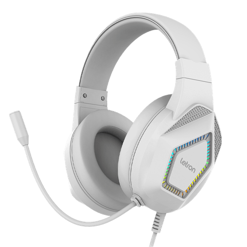 Headset Gamer Play On Branco Led Rainbow 2M Driver 40Mm Letron