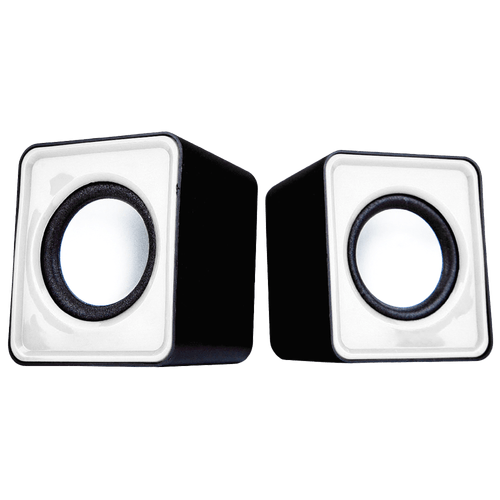 Caixa De Som Office Flow Branco Estereo Alto Falante Usb Letron