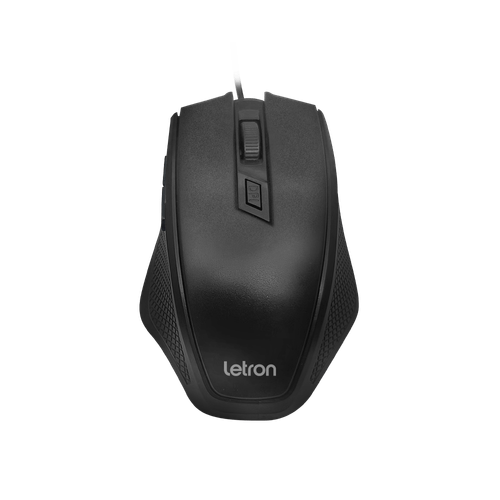 Mouse Optico Office Level Preto Fio Usb Letron