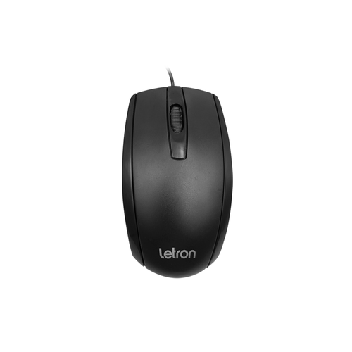 Mouse Optico Office Duo Preto Fio Usb Letron