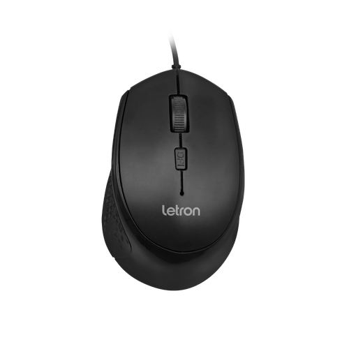 Mouse Optico Office Job Preto Fio Usb Letron