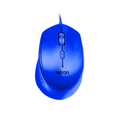 Mouse Optico Office Job Azul Fio Usb Letron