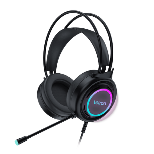 Headset Gamer Player Plus Led 7 Cores 2M Driver 50Mm Preto Letron