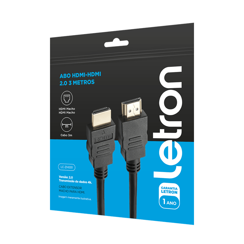 Cabo HDMI 3 Metros 2.0 4K