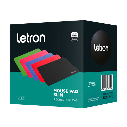 Mouse Pad Slim 22X18 Sortido 40 Unidades Letron