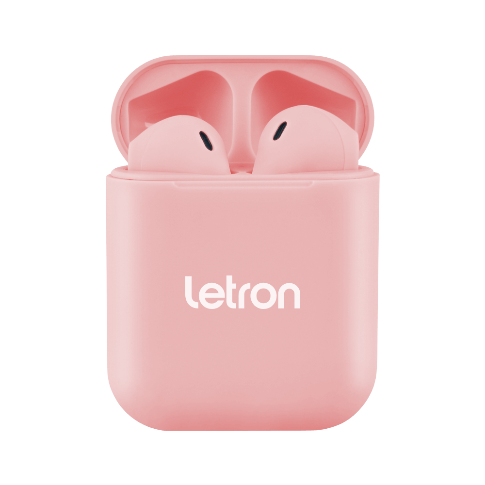 Fone Sem Fio Box Rosa Estereo Earbuds Case Carregador Bluetooth Letron