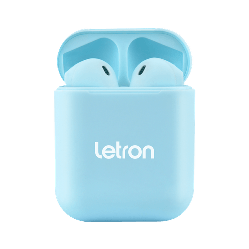 Fone Sem Fio Box Azul Estereo Earbuds Case Carregador Bluetooth Letron