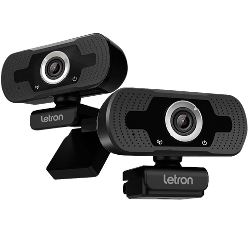 Webcam Hd Cyber Base Giratoria 360 Com Microfone Preto Letron